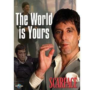  Scarface Movie Pacino World is Yours Metal Tin Sign NIB 