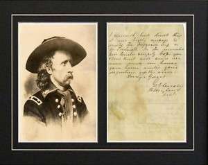 Gen GEORGE ARMSTRONG CUSTER Civil War Signature Letter  