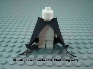 CUSTOM LEGO Black Pointed Tail Wrap Around Minifig Cape  