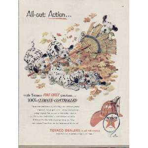 Texaco Dalmations, All out Action  1956 Texaco Dalmations Ad 