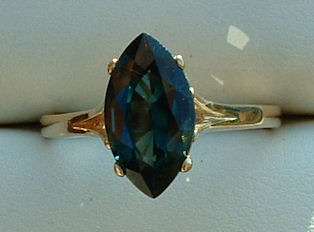 Brilliant Marquise Cut 2.50CT Natural Blue Green Spinel 14K Solid Gold 