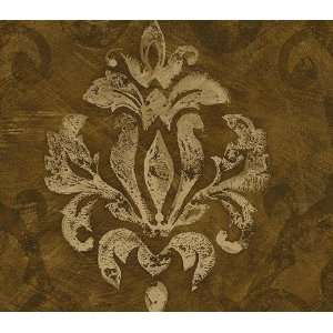  Chocolate Damask Wallpaper YL70105