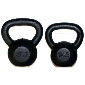  15 and 20 lbs Solid Cast Iron Kettlebell (Kettle Bell 