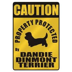    PROPERTY PROTECTED BY DANDIE DINMONT TERRIER  PARKING SIGN DOG