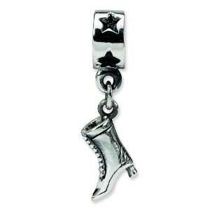   Sterling Silver Reflections High Heel Boot Dangle Bead Jewelry