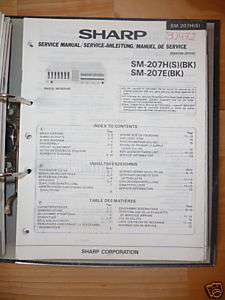 Service Manual Sharp SM 207 Amplifier,ORIGINAL  