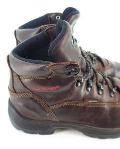   NICE RED WING SHOES Brown Waterproof WORK & SAFETY BOOTS Sz 8 D  