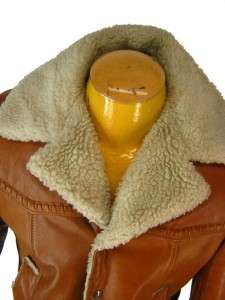 Vintage Schott Leather Sherpa Western Rancher Leather Coat Jacket S 