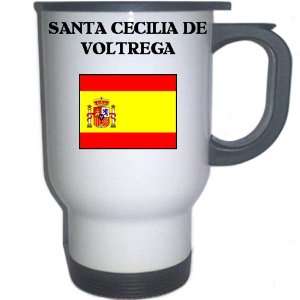 Spain (Espana)   SANTA CECILIA DE VOLTREGA White Stainless Steel Mug