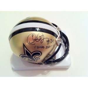   Helmet   Who Dat   Autographed NFL Mini Helmets