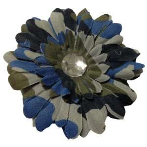 Blue Rainbow 4 Large Gerbera Daisy Flower Hair Clip Hair Accessories 