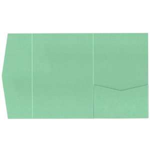  Green Larch Metallic Pocketfold Invitation Card, A7 (50 