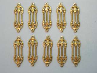 Raw Brass Victorian Earring Findings Drops Dangles   10  