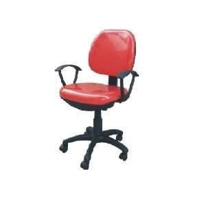 Red Fabric Computer Office Chair 