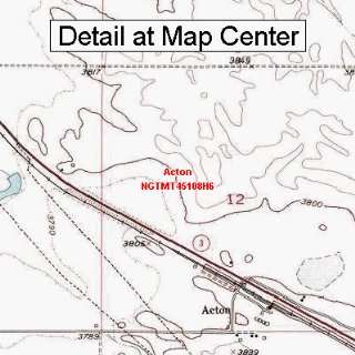  USGS Topographic Quadrangle Map   Acton, Montana (Folded 