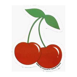 Pair of Cherries on Clear Background   Sticker / Decal (Cherry)
