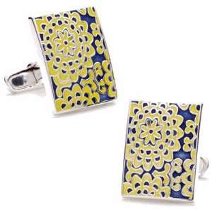  Enamel Honeycomb Cufflinks 