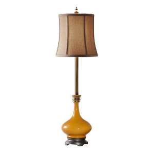 Murray Feiss 9975PMC Samira Buffet Lamp, Persimmon Crackle Finish with 