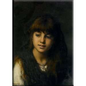  A Young Girl 11x16 Streched Canvas Art by Harlamoff 
