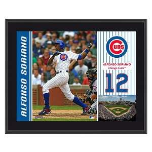 Chicago Cubs Alfonso Soriano 10 1/2 x 13 Sublimated Plaque by 