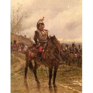  painting name The Hussars, by Neuville Alphonse de