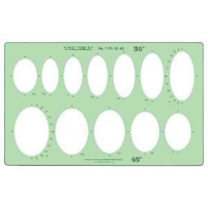  Set of 5 Ellipse Templates Drawing Drafting Stencil 