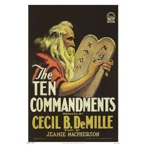 Ten Commandments Movie Poster, 24 x 36 (1956) 