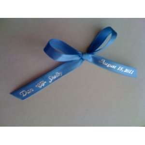  100 Imprinted Wedding/ Baby Shower/ Event Satin Ribbons 