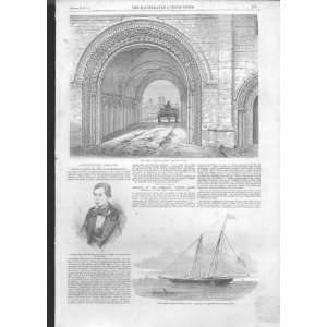 Abbey Gateway Bristol, Us Clipper America Antique Print  
