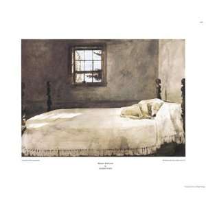  Master Bedroom, c.1965 by Andrew Wyeth 19.00X15.75. Art 