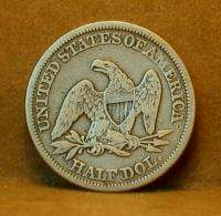 1858 SEATED LIBERTY SILVER HALF DOLLAR  