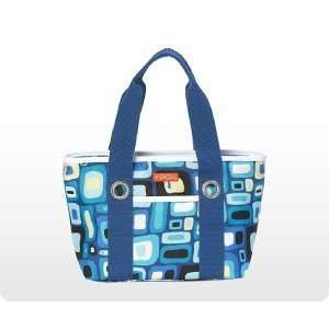   Hannon 11 002 Blue Squares Sachi Fashion Lunch Bag
