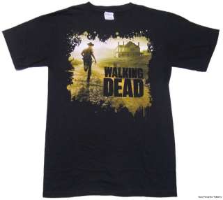 Licensed The Walking Dead Two Sheet Splatter Adult Shirt S 2XL  
