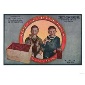 Boston, Massachusetts   Suitsus Brand Cranberry Label Premium Poster 