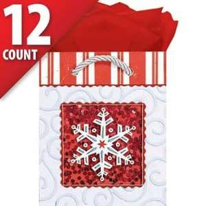    Red and White Christmas Luxury Gift Bags 12ct Toys & Games