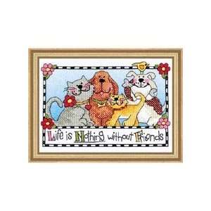   Cross Stitch, Life is Nothing Without Friends Arts, Crafts & Sewing