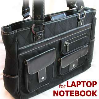 BLACK Laptop Computer Notebook Travel TOTE Bag Handbag  