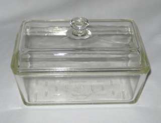 VINTAGE WESTINGHOUSE DEEP SET GLASS LOAF & STORAGE DISH WITH KNOB TOP 