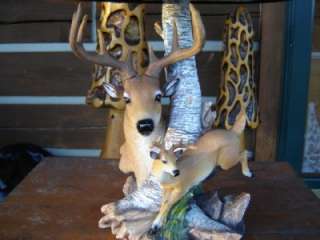 DEER WHITETAIL BUCK TABLE LAMP for your Lodge Log home Cabin office 