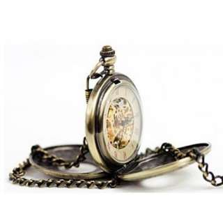 Vintage Roman NO. Bronze Mechanical Hand winding Pocket Watch Gold 