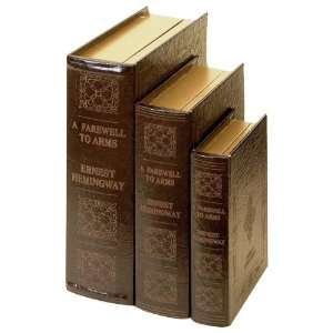  WL35852 Set/3 Farewell Faux Book Box Decorative Storage 