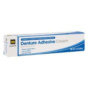  DG Health Denture Adhesive Cream with Control Tip, 2.4 oz 