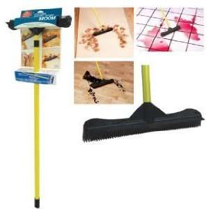  Rubber Broom for Garage, Deck, Driveway, Pool, Hair Pets 