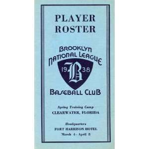  1938 Brooklyn Dodgers Player Roster