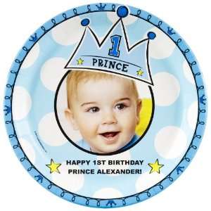  Lil Prince 1st Birthday Personalized Dinner Plates (8 