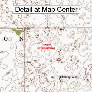   Topographic Quadrangle Map   Guelph, North Dakota (Folded/Waterproof