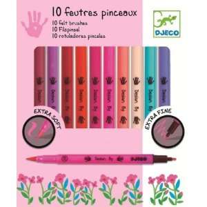  Djeco 10 Felt Tip Brushes for Girls Toys & Games