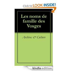 Les noms de famille des Vosges (Oeuvres courtes) (French Edition 