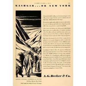  1930 Ad A. G. Becker Bond Commercial Paper Desert Camel 