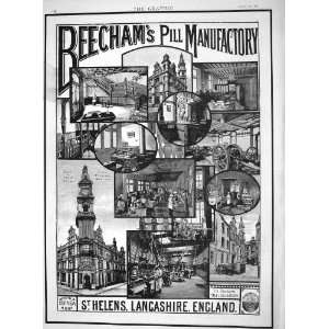 1892 Advertisement Beechams Pill Maufactory Lancashire  